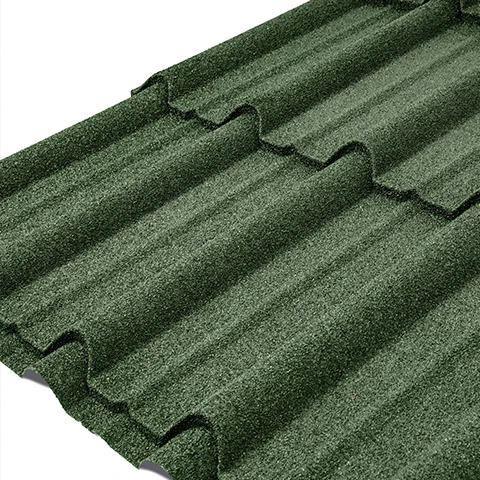 Bamboo Long Span Stone Coated Aluminized Zinc Steel Roof Tile