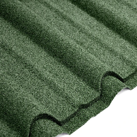 Bamboo Long Span Stone Coated Aluminized Zinc Steel Roof Tile