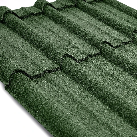Bamboo Long Span Stone Coated Aluminized Zinc Steel Roof Tile