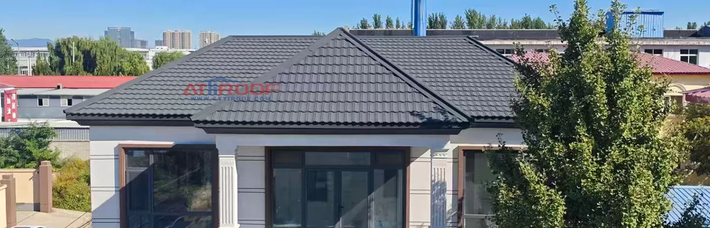 Case of Stone Coated Metal Roofing Tiles for Villa
