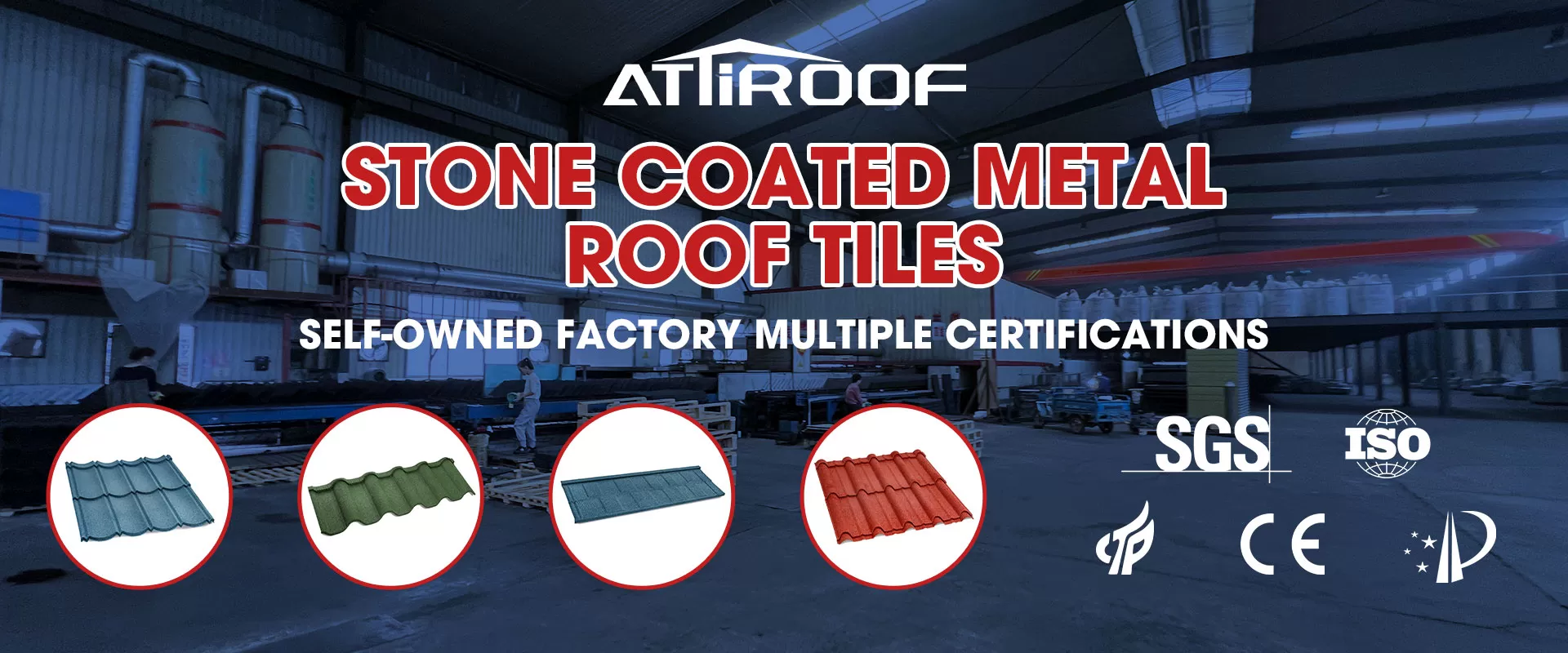 stone coated metal roof tile factory