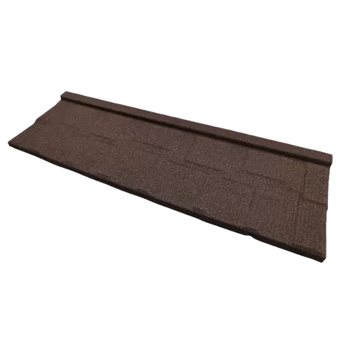 Beige Red Shingle Stone Coated Metal Roof Tiles