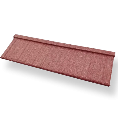 Red Wood Stone Coated Metal Roof Tiles