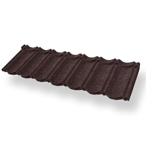 Brown Classical Seven-Wave Stone Coated Metal Roof Tiles