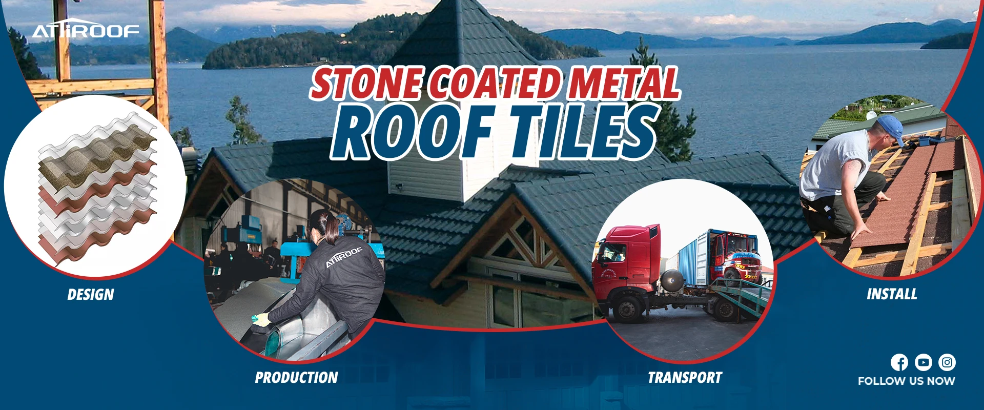 stone coated metal roof tiles