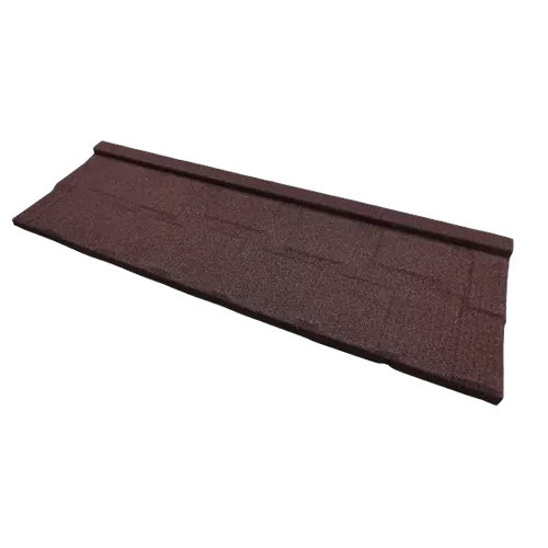 Brown Shingle Stone Coated Metal Roof Tiles