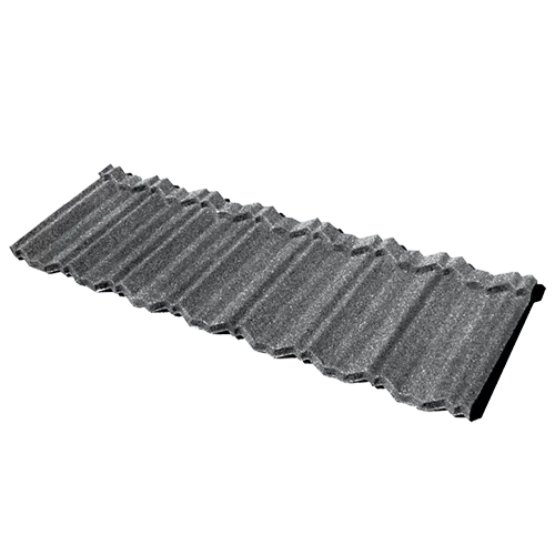 Black & White Classical Seven-Wave Stone Coated Metal Roof Tiles