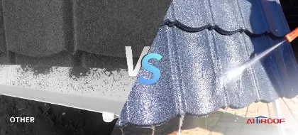 Comparison of adhesives for stone coated metal roof tiles