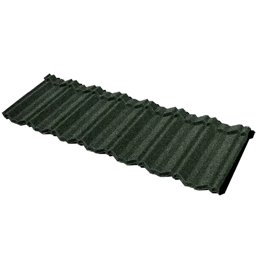 Forest Green Classical Seven-Wave Stone Coated Metal Roof Tiles