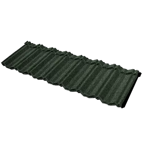 Forest Green Classical Seven-Wave Stone Coated Metal Roof Tiles