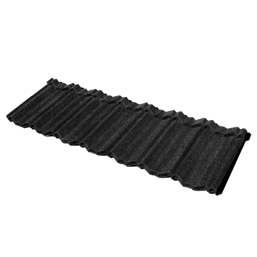 Black Classical Seven-Wave Stone Coated Metal Roof Tiles