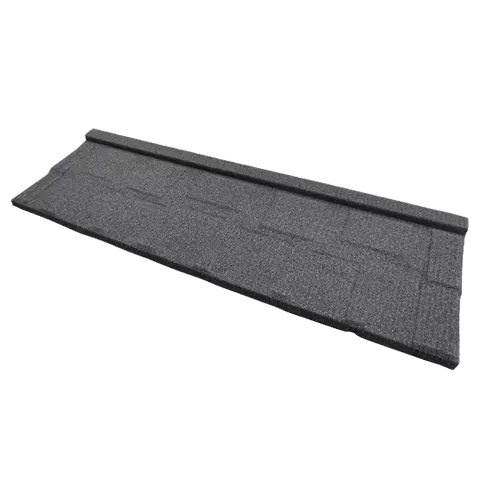 Black & White Shingle Stone Coated Metal Roof Tiles