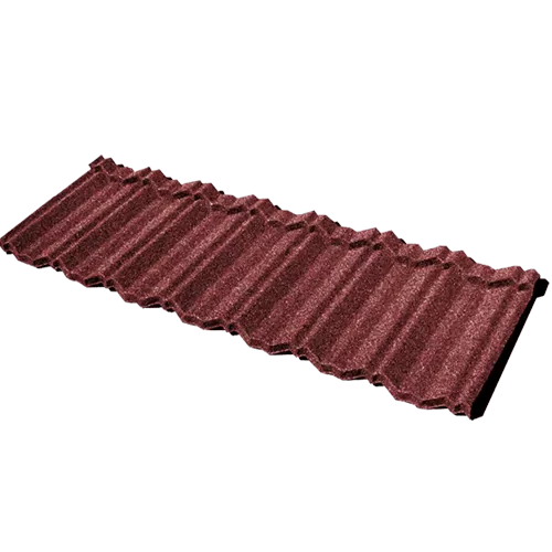 Red Classical Seven-Wave Stone Coated Metal Roof Tiles