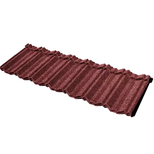 Red Classical Seven-Wave Stone Coated Metal Roof Tiles