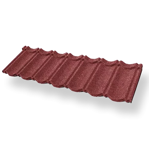 Red Classical Seven-Wave Stone Coated Metal Roof Tiles