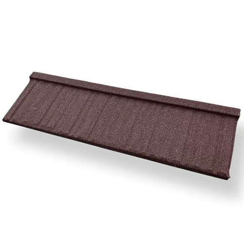 Brown Wood Stone Coated Metal Roof Tiles