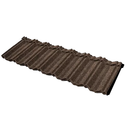  Beige Red Classical Seven-Wave Stone Coated Metal Roof Tiles