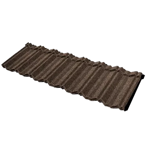  Beige Red Classical Seven-Wave Stone Coated Metal Roof Tiles